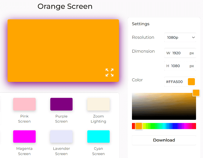 How to Use Orange Screen