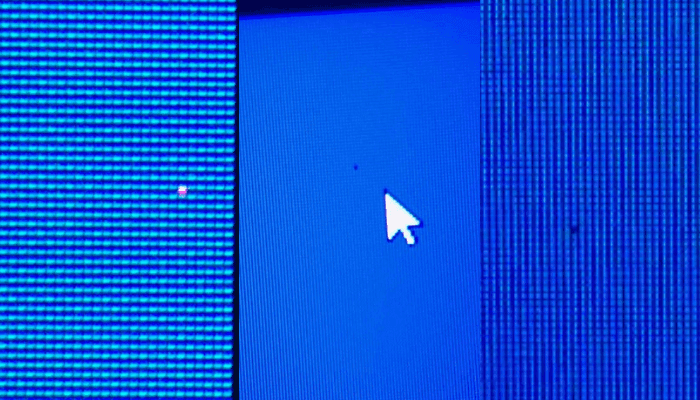 Dead and Stuck Pixel Detection Using Blue Screen