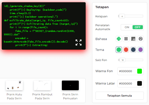 Ciri Alat Penaip Penggodam Kami