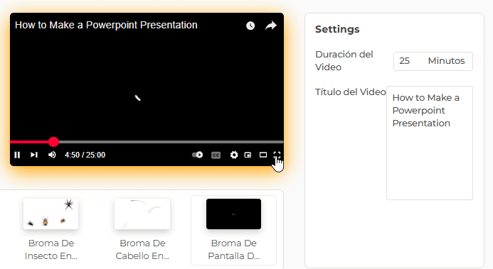 Características de nuestra pantalla de carga de YouTube