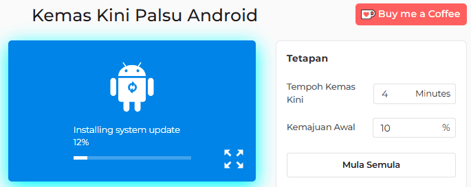 Cara Menggunakan Simulator Kemas Kini Palsu Android