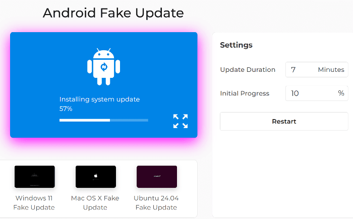 How to Use Android Fake Update Simulator