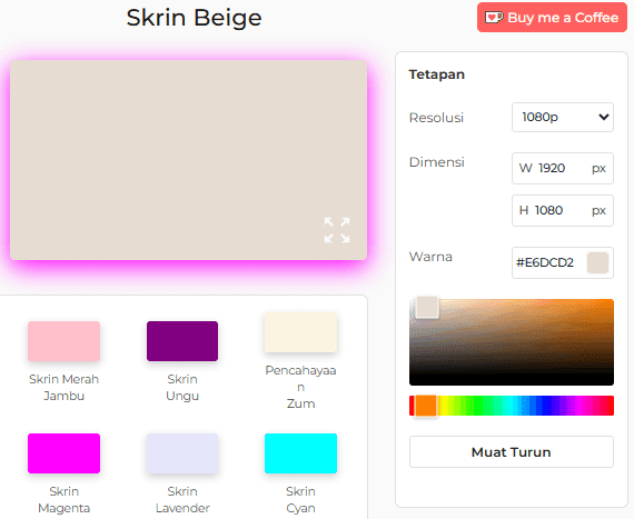 Cara Menggunakan Alat Skrin Beige