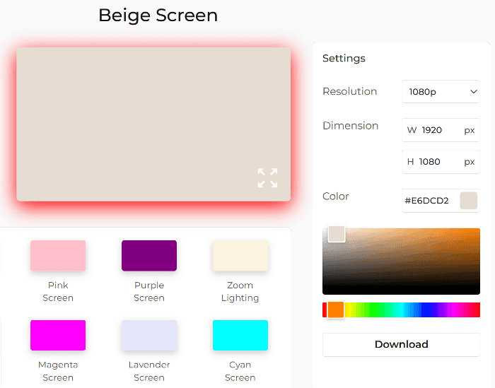 How to Use Beige Screen Tool
