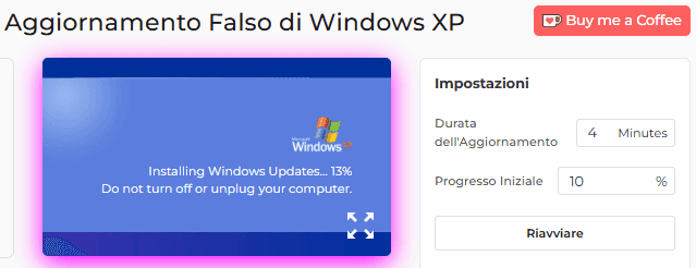 Come utilizzare la schermata di aggiornamento falsa di Windows XP