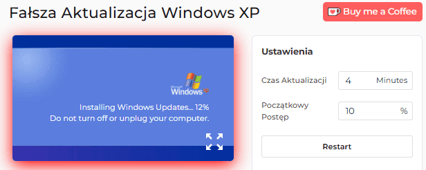 Jak korzystać z ekranu fałszywej aktualizacji systemu Windows XP