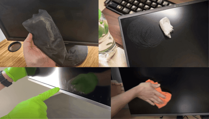 Monitor Cleaning with Black Screen