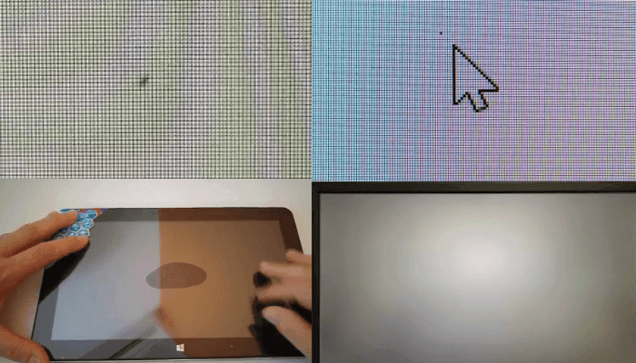 Spot Smudges with a Beige Screen