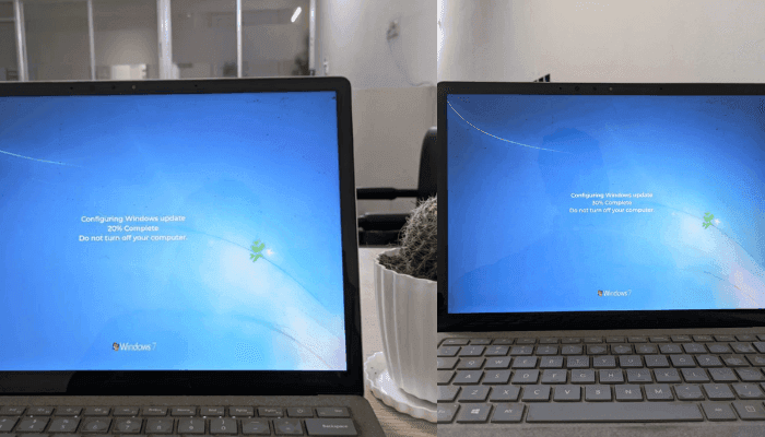 Windows 7 Fake Update Prank at Office