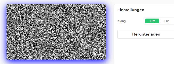 TV-Bildschirmeinstellungen für statisches Rauschen