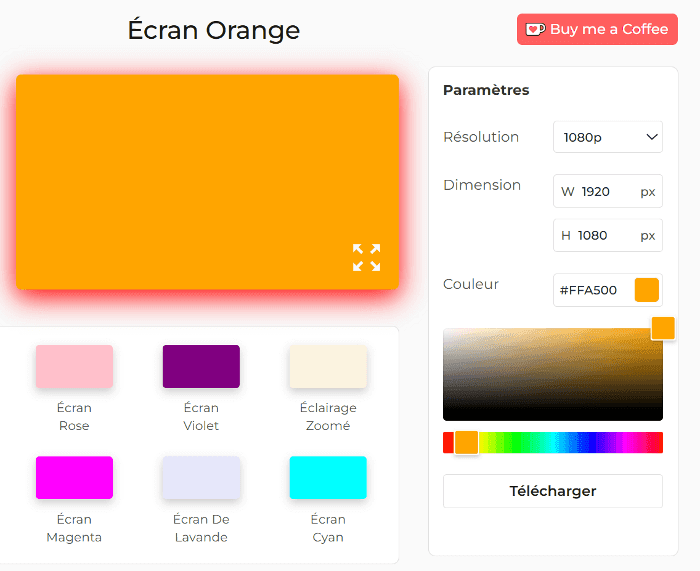 Comment utiliser l'écran orange