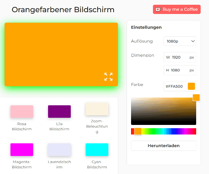 So verwenden Sie den Orange Screen