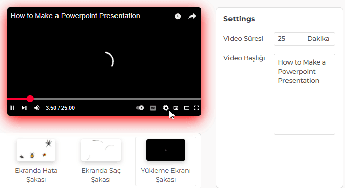 YouTube Yükleme Ekranımızın Özellikleri