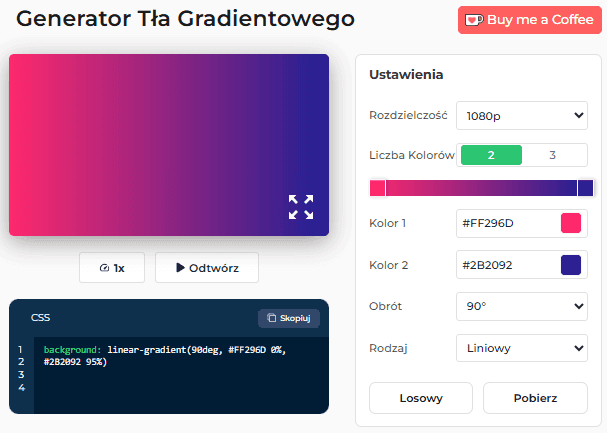 Przewodniki po korzystaniu z naszego generatora gradientowego tła