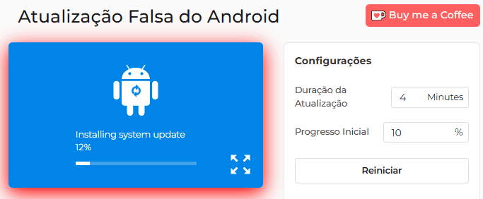 Como usar o simulador de atualizações falsas do Android