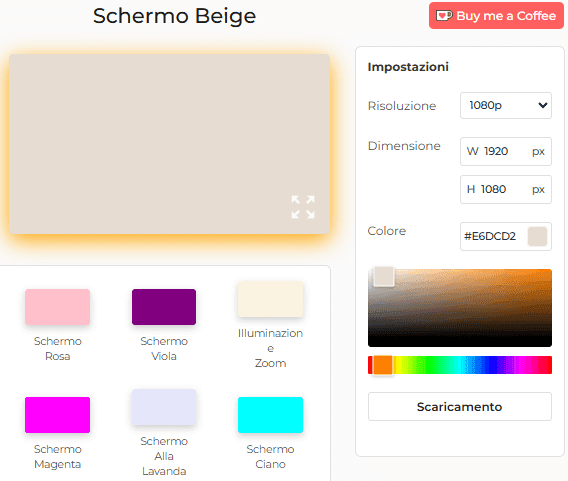 Come usare lo strumento Schermo Beige