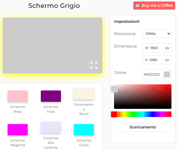 Come usare lo schermo grigio