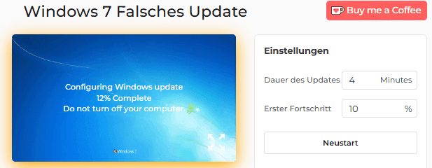 So verwenden Sie unser gefälschtes Windows 7-Update