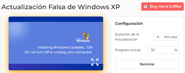 Cómo usar la pantalla de actualización falsa de Windows XP