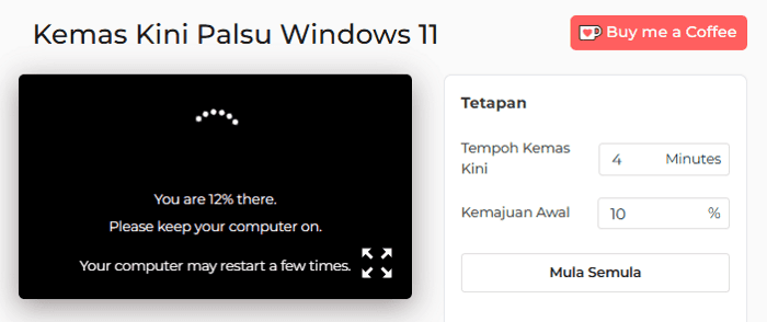 Cara menggunakan alat kemas kini Windows 11 Fake