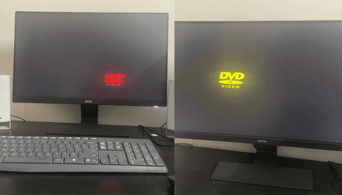 Nostalgic Bouncing DVD Logo Display for Idle Screens