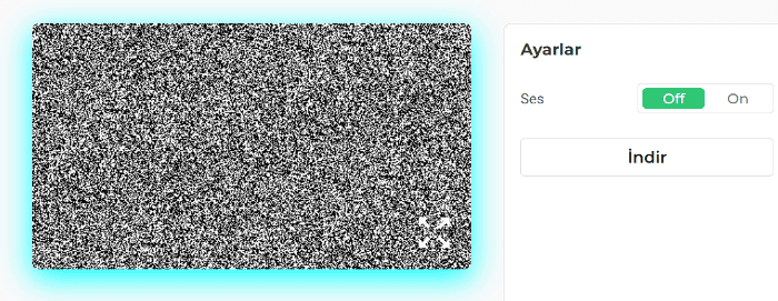 TV Statik Gürültü Ekran Ayarları Paneli