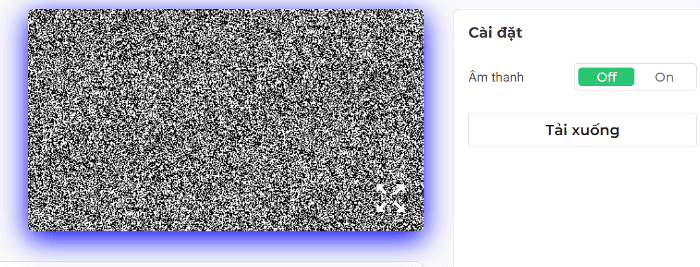 Bảng cài đặt màn hình nhiễu tĩnh TV